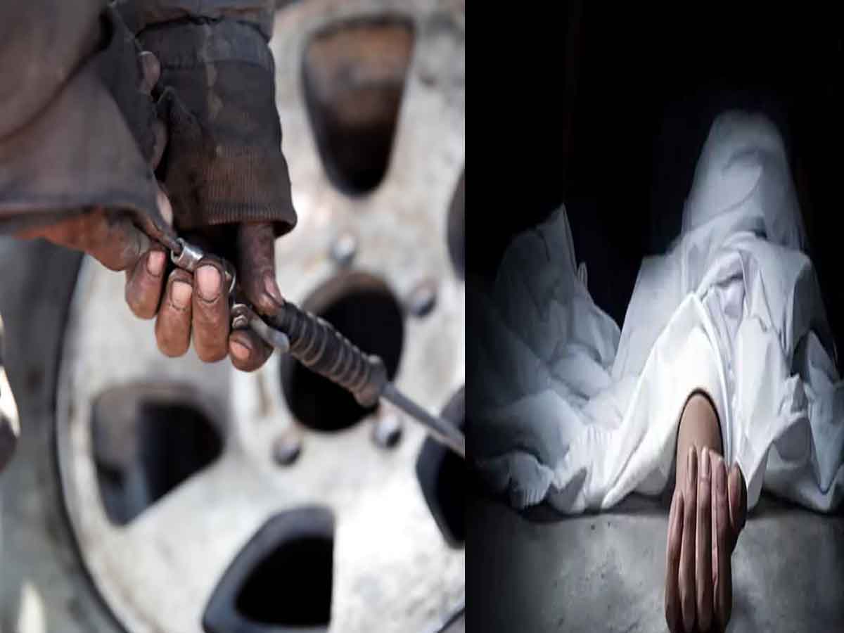 లారీ టైర్ పేలి వ్యక్తి మృతి..