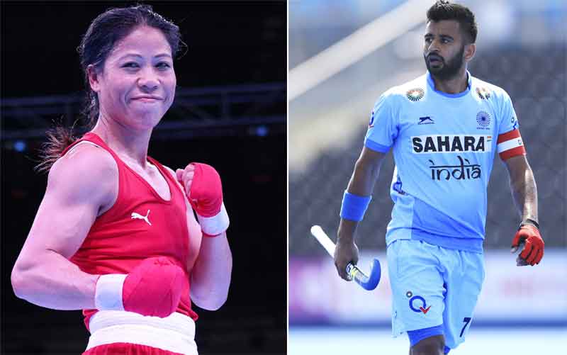 టోక్యో పతాకధారులు మేరీ, మన్‌ప్రీత్‌