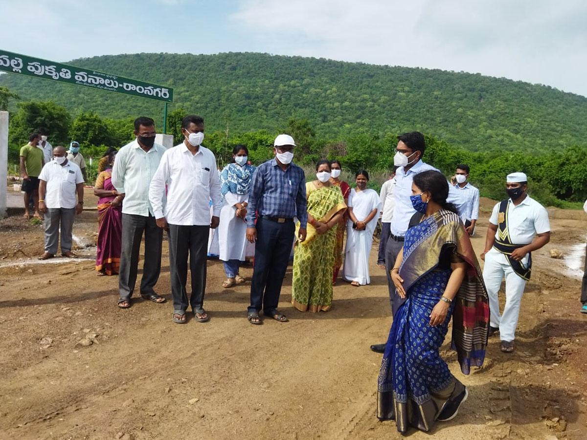 పల్లె ప్రకృతి వనాన్ని సందర్శించిన శాంత కుమారి