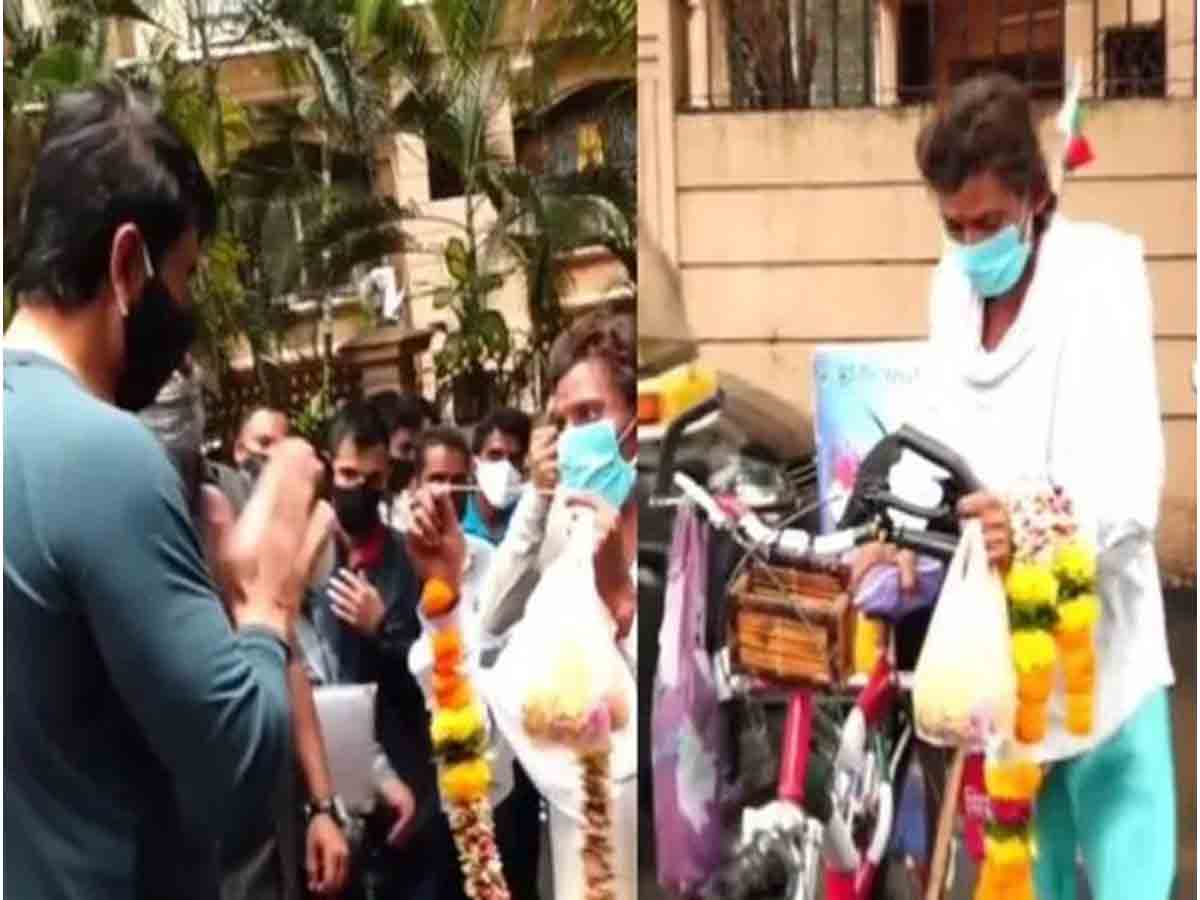 సోనూసూద్ కోసం 1200కి.మీ సైకిల్ ప్ర‌యాణం