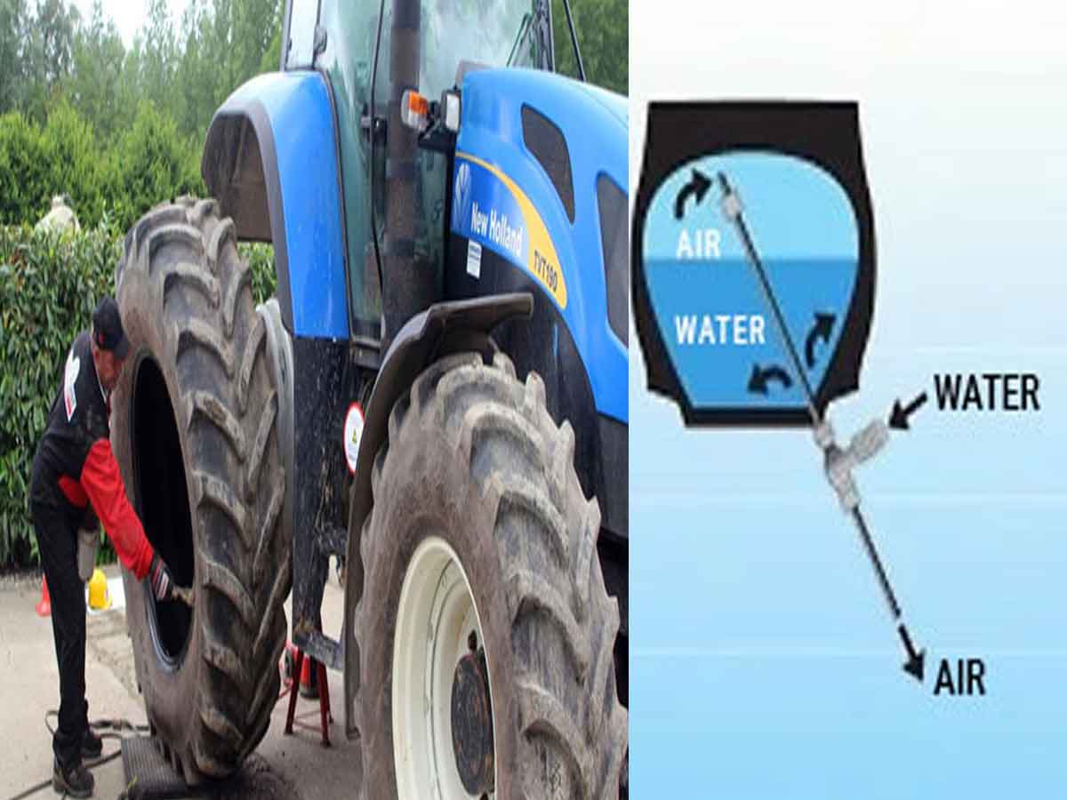 ట్రాక్టర్ టైర్లలో నీరు పోస్తే .. ఏమౌతుందో తెలుసా…?