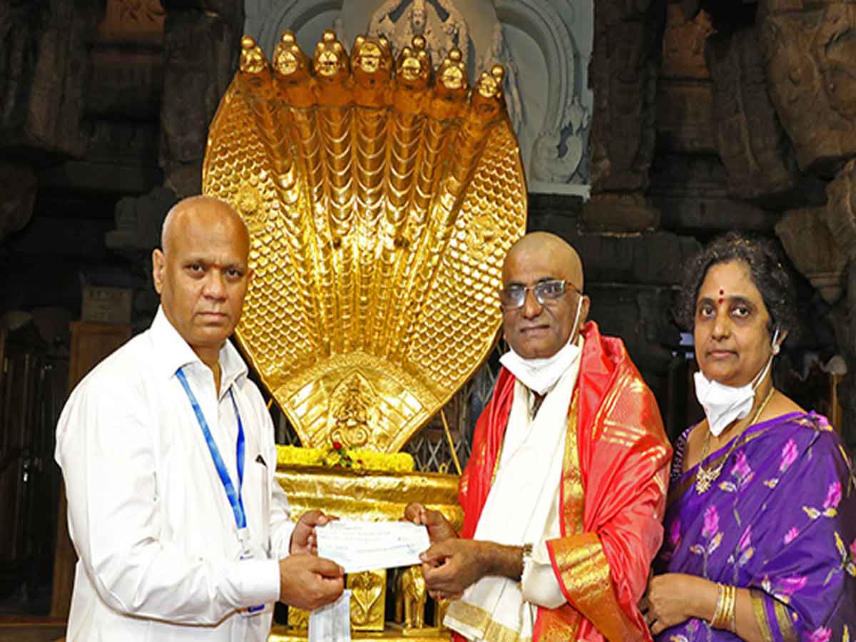 ఎస్వీ అన్నప్రసాదం ట్రస్టుకు రూ.కోటి విరాళం ఇచ్చిన దాత…