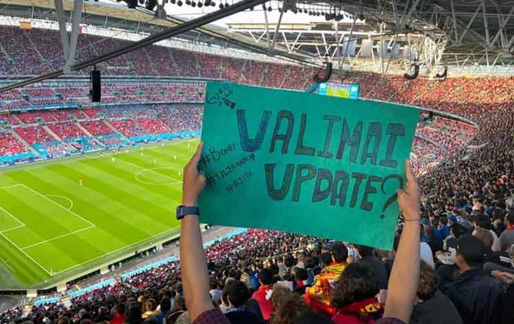 ‘యూరో 2020’ ను తాకిన అజిత్ ‘వ‌లిమై’ ఫీవ‌ర్