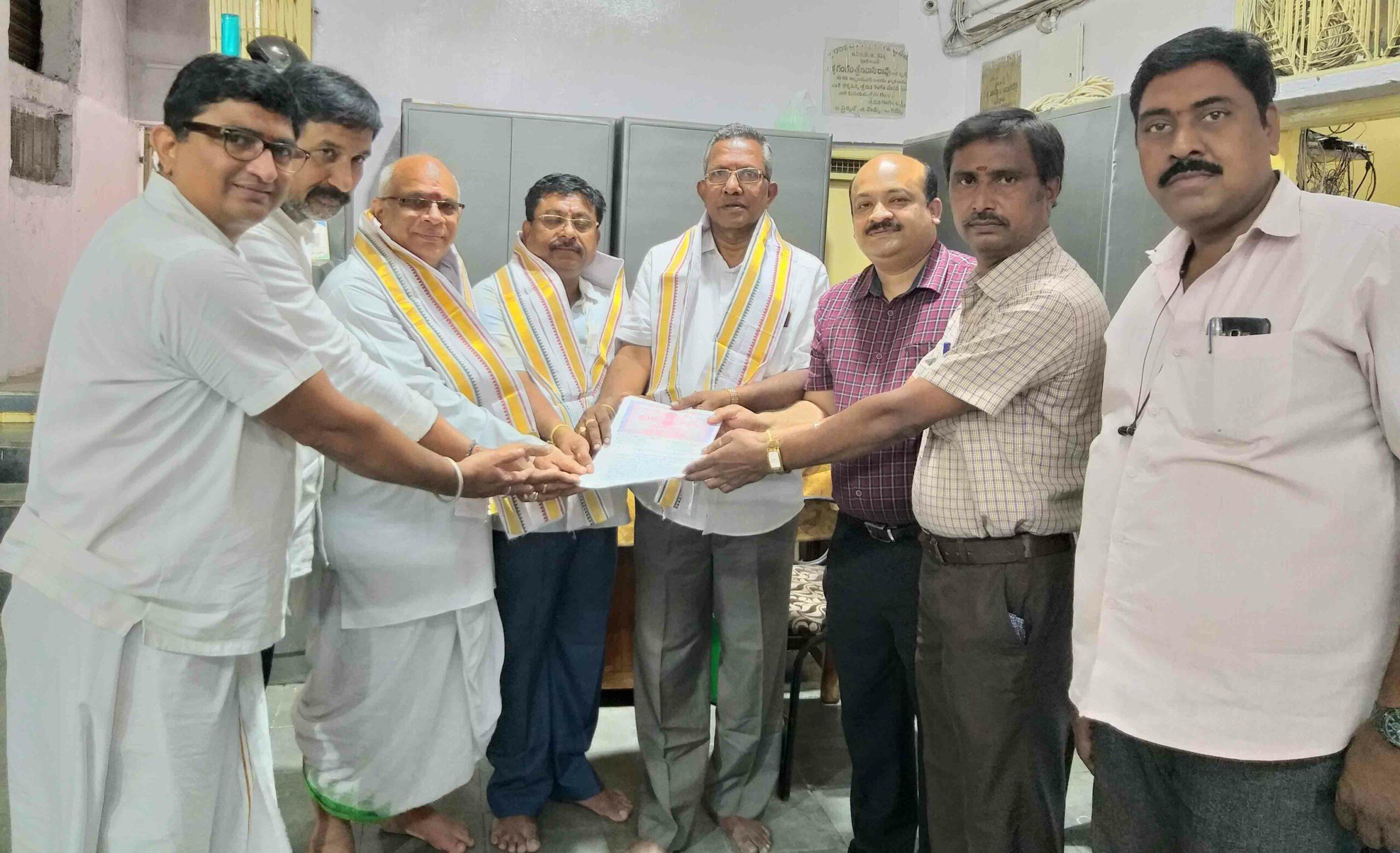 అంజనేయస్వామి ఆలయ పునర్నిర్మాణ స్వచ్ఛంద ఒప్పందం