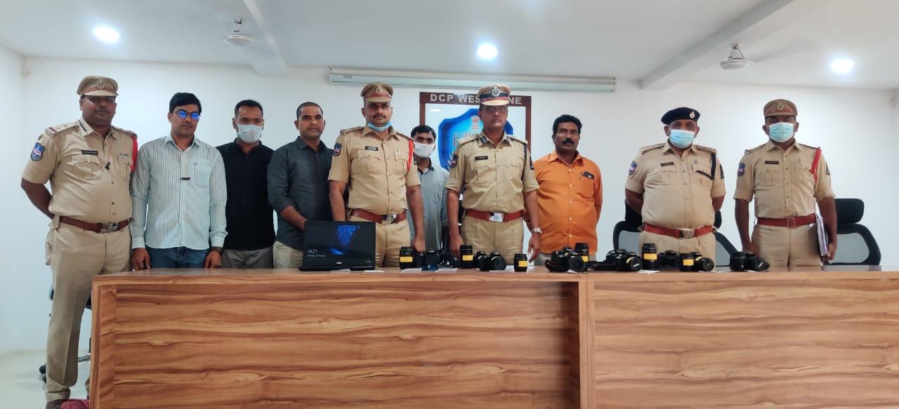 జల్సాలకు అలవాటు పడి కెమెరాల దొంగతనం