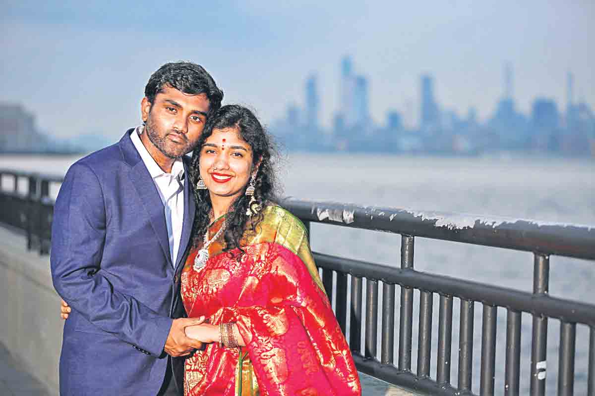 వధూవరులు.. న్యూజెర్సీలో బంధుమిత్రులు.. సిటీలో