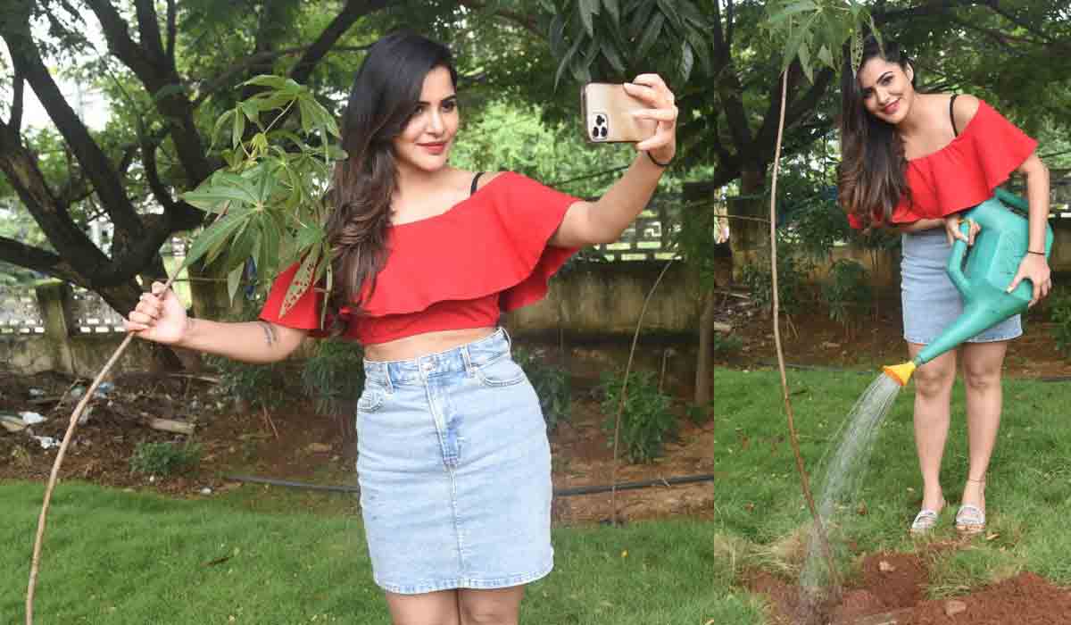 Green India challenge: మొక్కలు నాటిన బిగ్‌ బాస్‌ ఫేమ్‌ అషు రెడ్డి