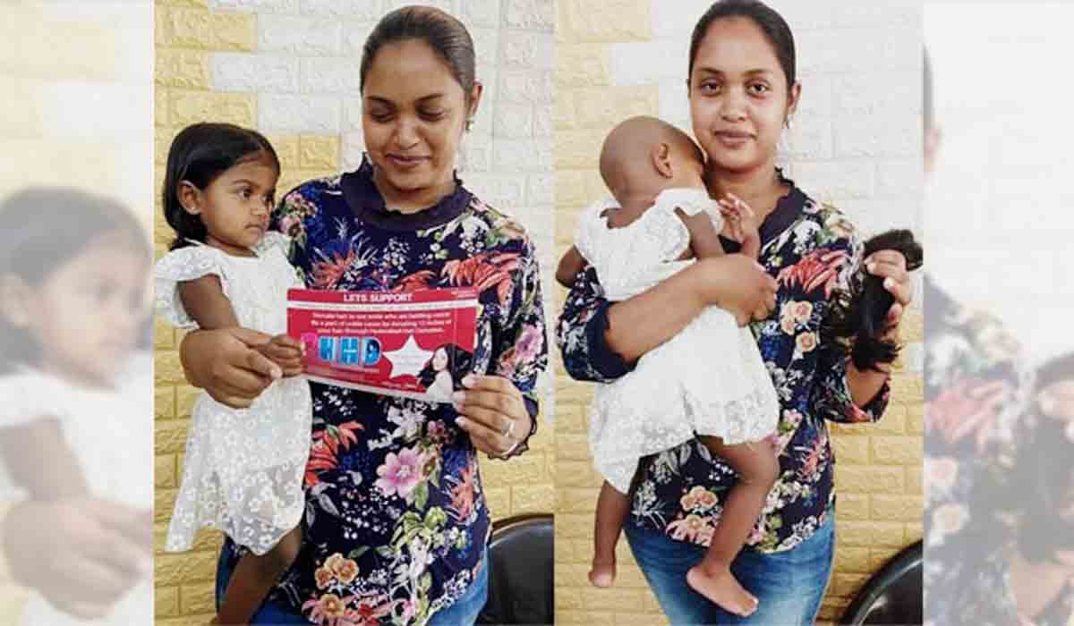 క్యాన్స‌ర్ బాధితుల కోసం జుట్టును దానం చేసిన 16 నెల‌ల చిన్నారి