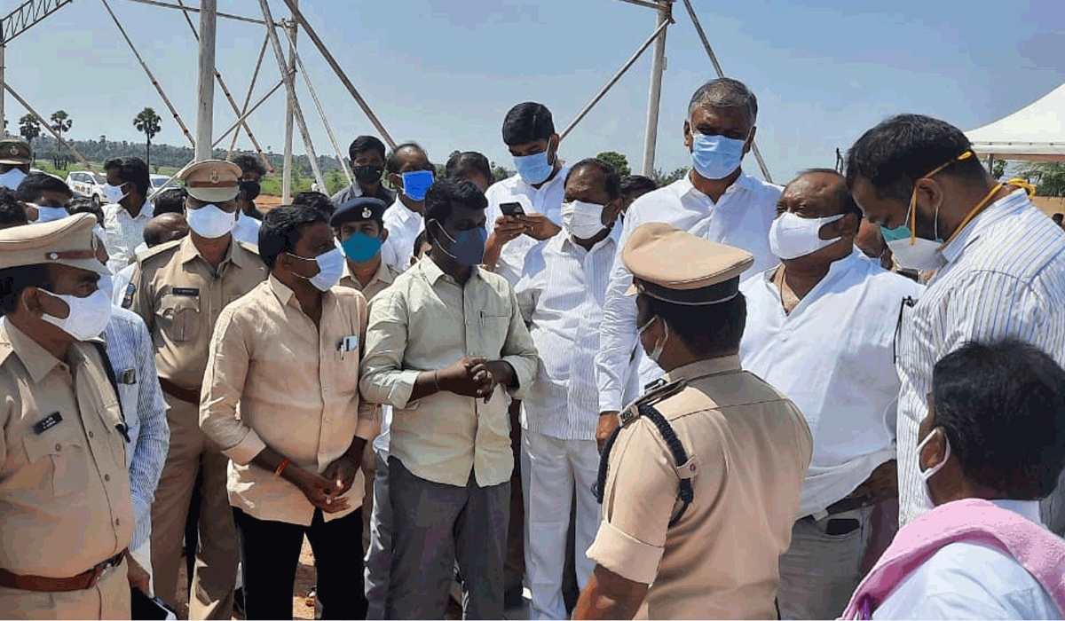 Huzurabad.. సీఎం బ‌హిరంగ స‌భాస్థ‌లిని ప‌రిశీలించిన మంత్రి హ‌రీశ్‌రావు