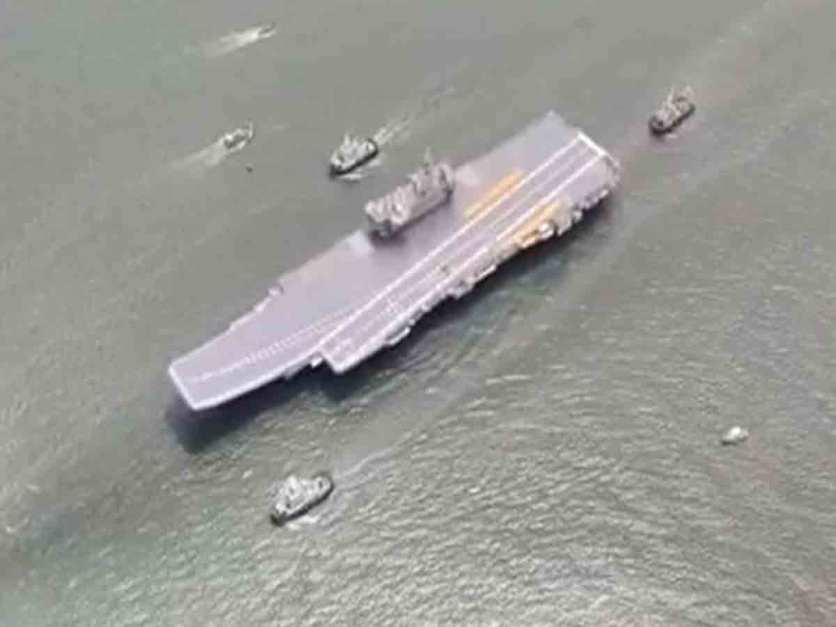 తొలి స్వదేశీ యుద్ధ విమాన వాహక నౌక ఐఎన్‌ఎస్‌ విక్రాంత్‌ ట్రైల్స్‌ ప్రారంభం