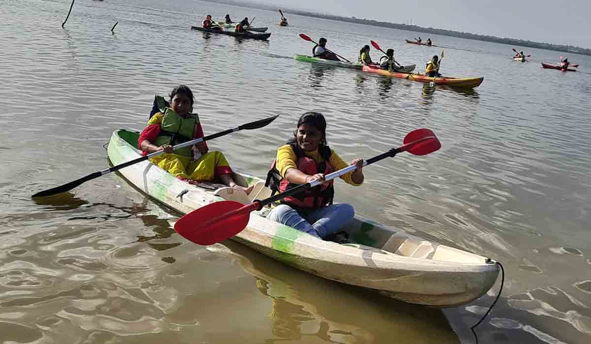 kayaking | ‘క‌యాకింగ్‌’కు కేరాఫ్ అడ్ర‌స్ కోట్‌ప‌ల్లి రిజ‌ర్వాయ‌ర్