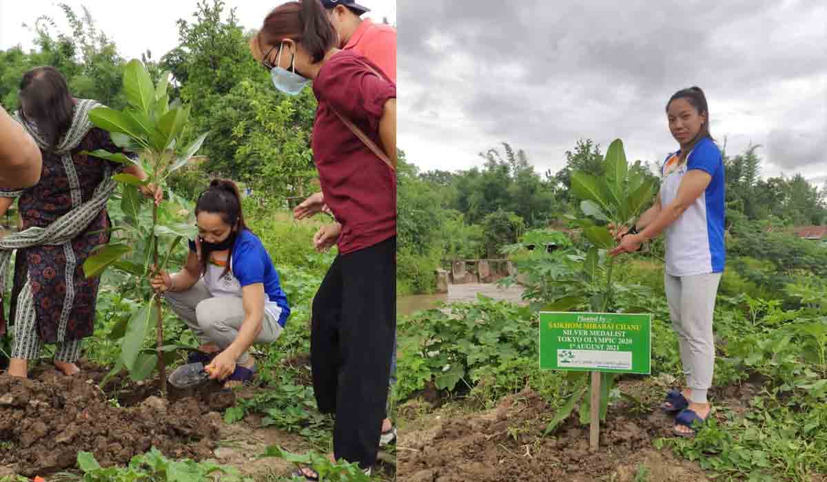 గ్రీన్ ఇండియా ఛాలెంజ్‌.. మొక్క‌లు నాటిన మీరాబాయి చాను