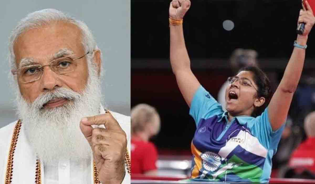 భవీనాబెన్‌కు రాష్ట్రపతి, ప్రధాని మోదీ అభినందనలు