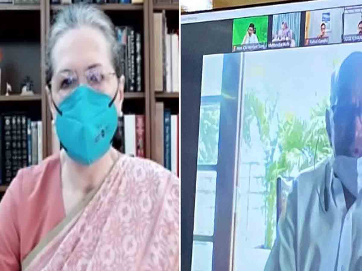 ప్రతిపక్ష నేతలతో సోనియా గాంధీ వీడియో కాన్ఫరెన్స్‌