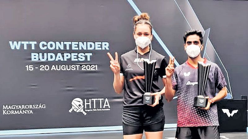 మనిక, సాతియాన్‌ జోడీకి టైటిల్‌