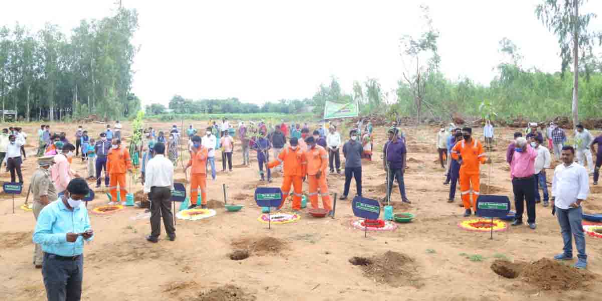 సింగరేణిలో వృక్ష రోపన్..మొక్కలు నాటిన ఇంచార్జి జీఎం కవీంద్ర