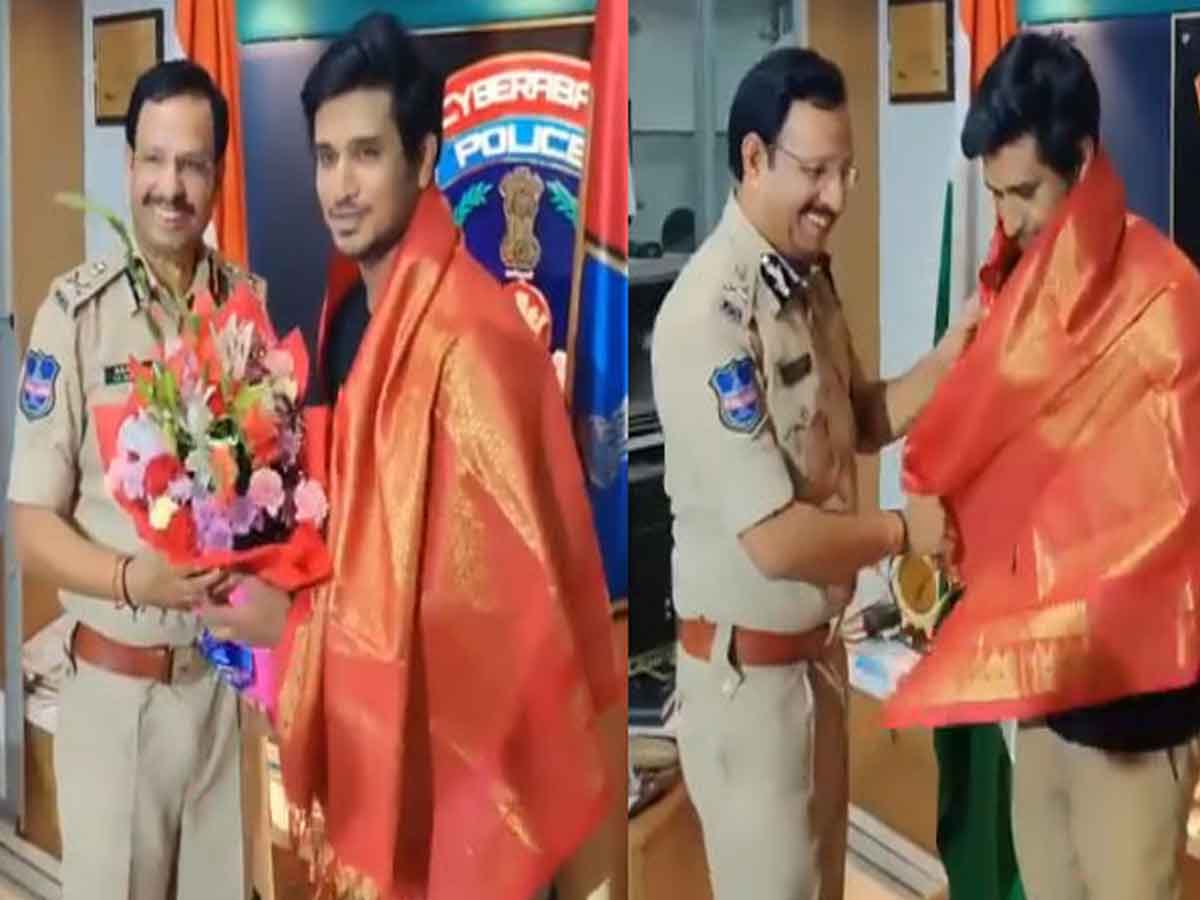 నిఖిల్‌ని స‌న్మానించిన స‌జ్జనార్