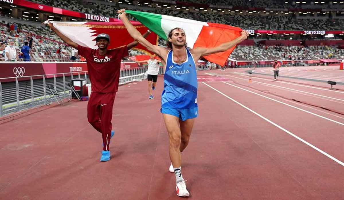 Gold Medal: ఒలింపిక్స్‌ గోల్డ్ మెడ‌ల్ పంచుకున్న ఇద్ద‌రు అథ్లెట్లు.. వీడియో