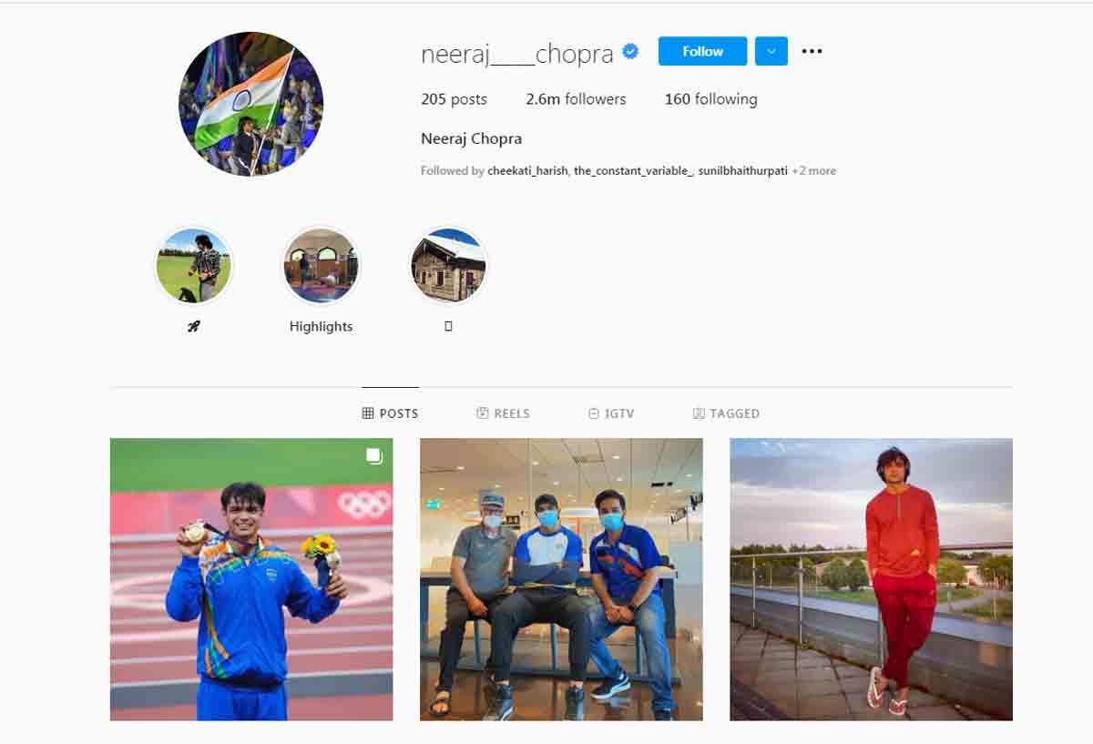 Neeraj Chopra : సోష‌ల్ మీడియాలో ఒలింపిక్స్ హీరో నీర‌జ్ క్రేజ్. . ఒక్క రాత్రిలో 25 ల‌క్ష‌ల ఫాలోవ‌ర్స్