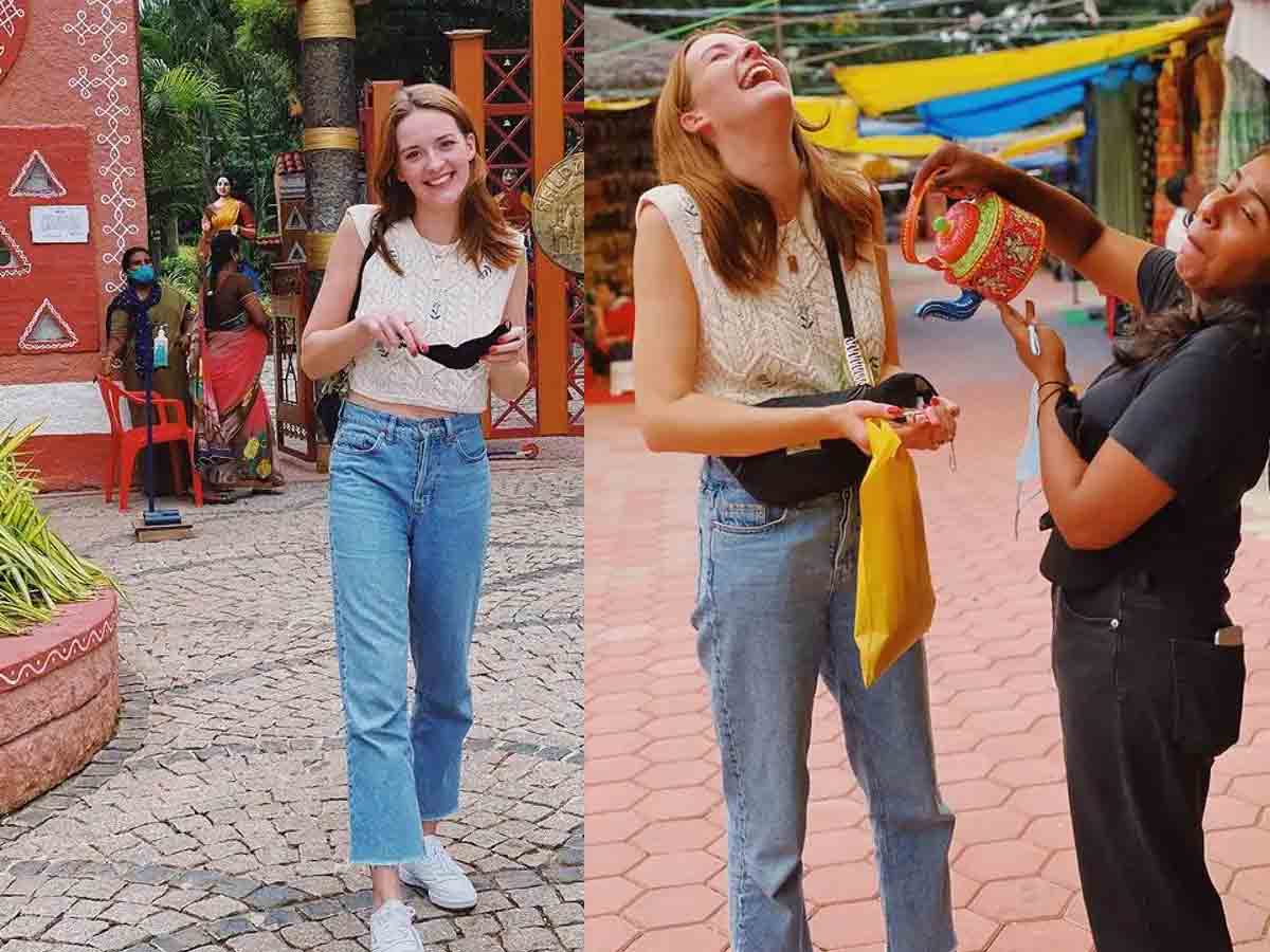 RRR: హైద‌రాబాద్ వీధుల్లో పానీపూరీ తింటూ సంద‌డి చేసిన ఆర్ఆర్ఆర్ బ్యూటీ