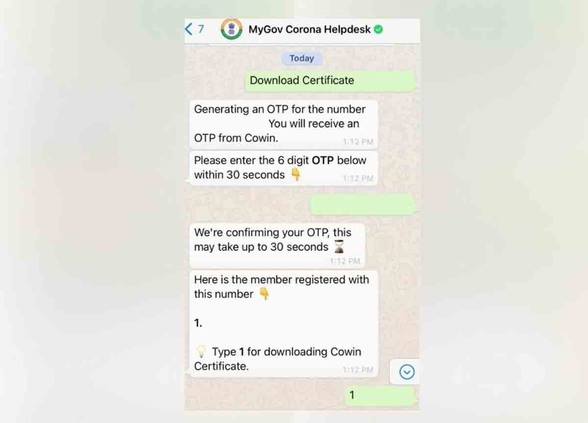 COVID 19 Vaccine Certificate : వ్యాక్సిన్ వేసుకున్నారా? వాట్స‌ప్‌లో వ్యాక్సిన్ స‌ర్టిఫికెట్‌ను ఇలా డౌన్‌లోడ్ చేసుకోండి
