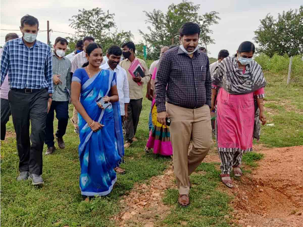 పల్లె ప్రకృతి వనాన్ని పరిశీలించిన కలెక్టర్‌ అమయ్‌కుమార్‌