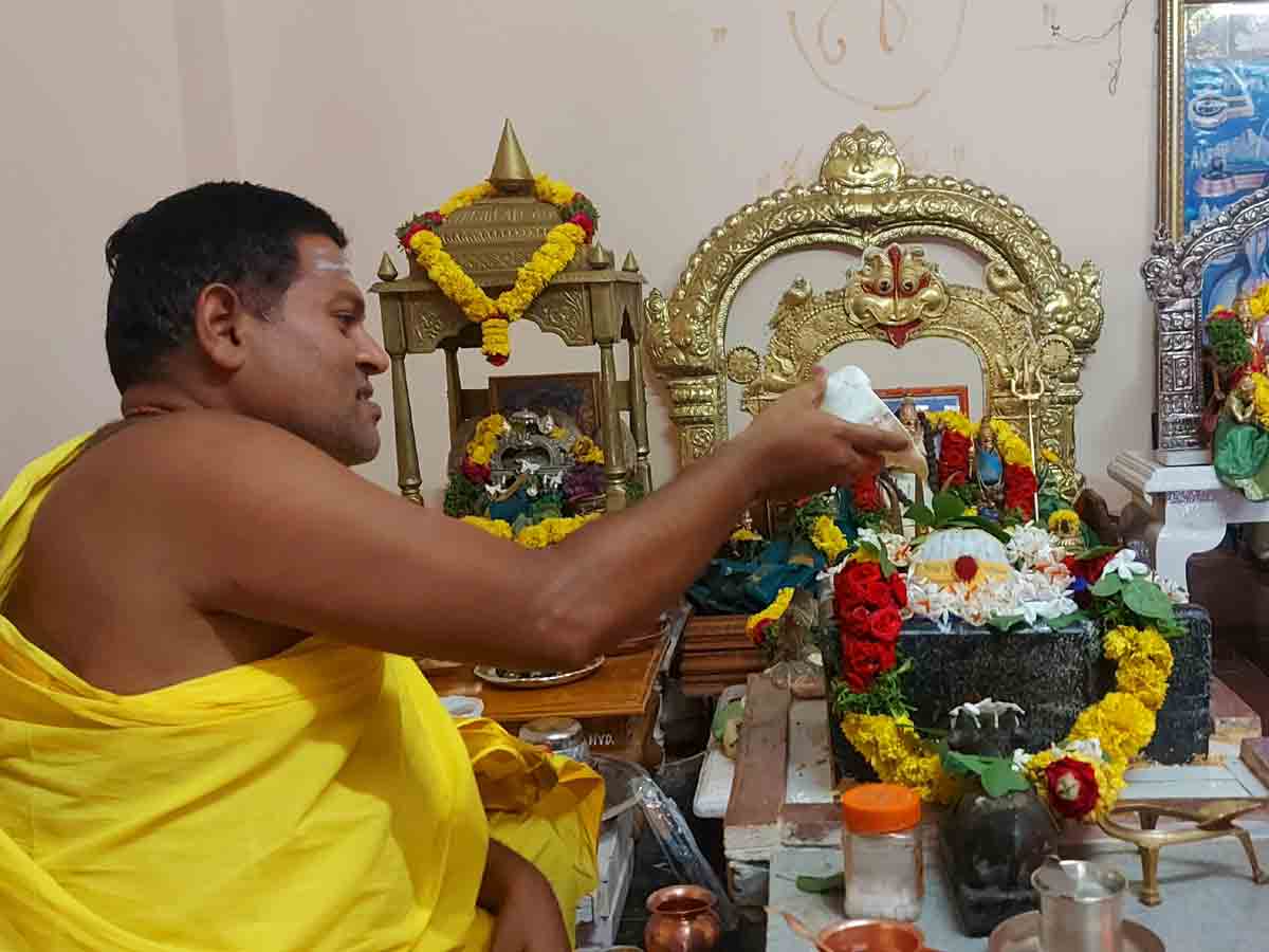 యాదాద్రి: వైభవంగా పరమశివునికి రుద్రాభిషేకం