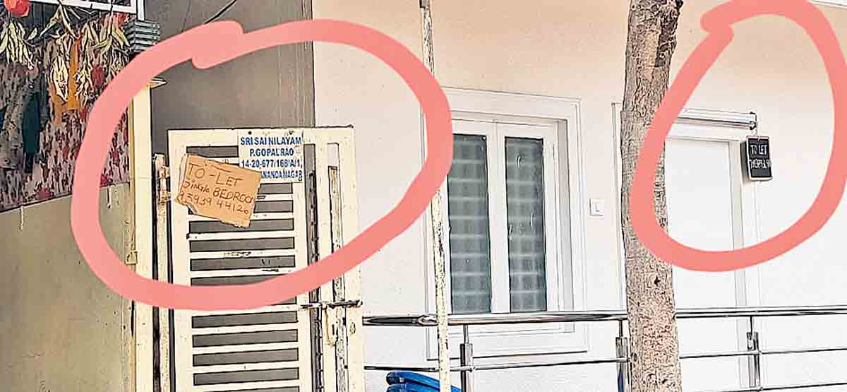 ఇల్లు అద్దెకు ఇవ్వబడును Namasthe Telangana