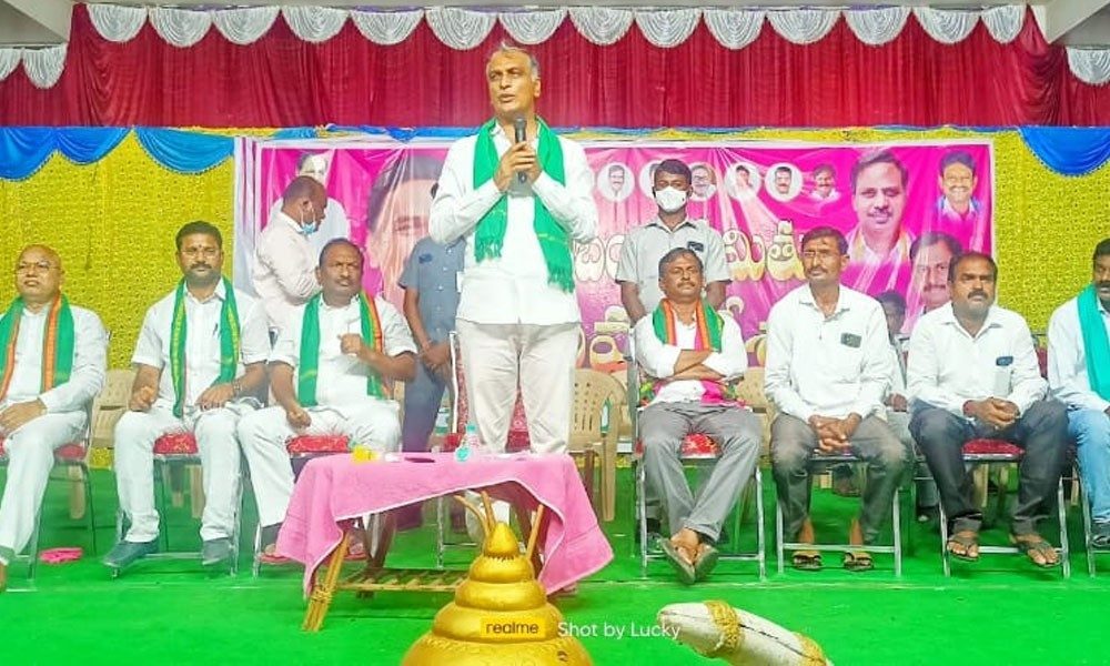 రైతు చట్టాలను రద్దు చేయించు ఈటల : మంత్రి హరీశ్‌రావు