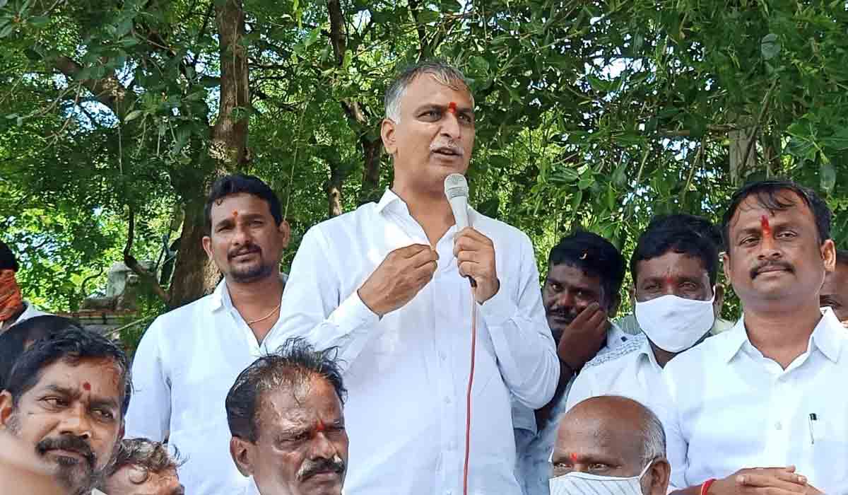 Huzurabad | పెద్ద‌మ్మ గుడి నిర్మాణానికి హ‌రీశ్‌రావు భూమిపూజ‌