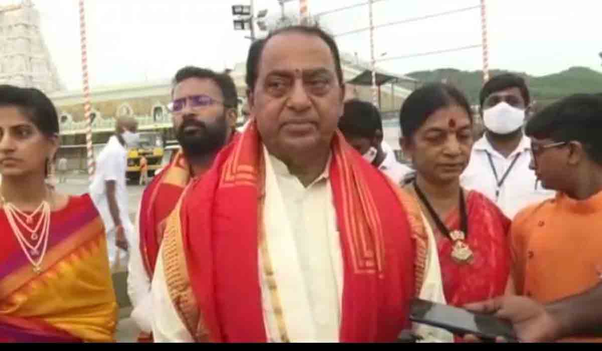 శ్రీవారిని దర్శించుకున్న మంత్రి ఇంద్రకరణ్ రెడ్డి