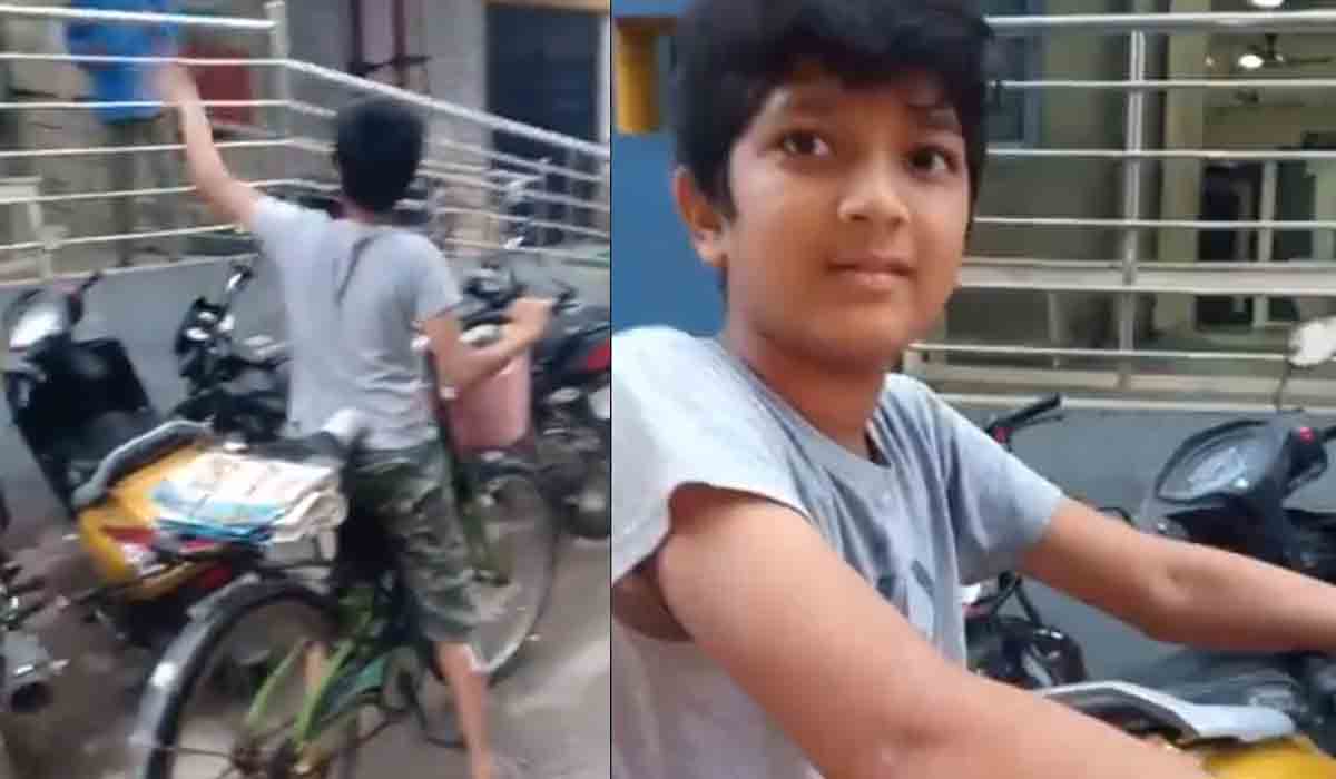 పేప‌రేస్తే త‌ప్పేంటి..? బుడ్డోడి కాన్ఫిడెన్స్‌కి కేటీఆర్ ఫిదా