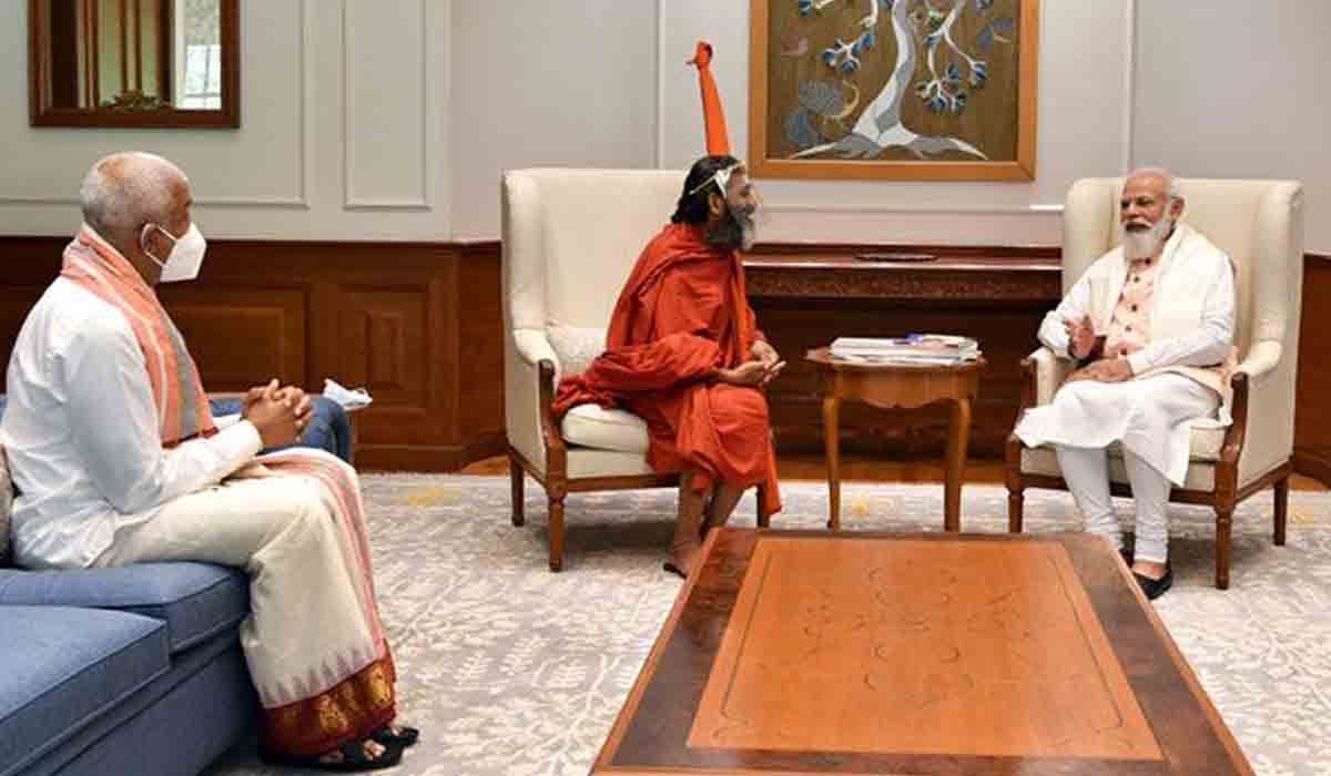 ప్ర‌ధాని మోదీని క‌లిసిన చిన‌జీయ‌ర్ స్వామి, జూపల్లి రామేశ్వ‌ర్ రావు