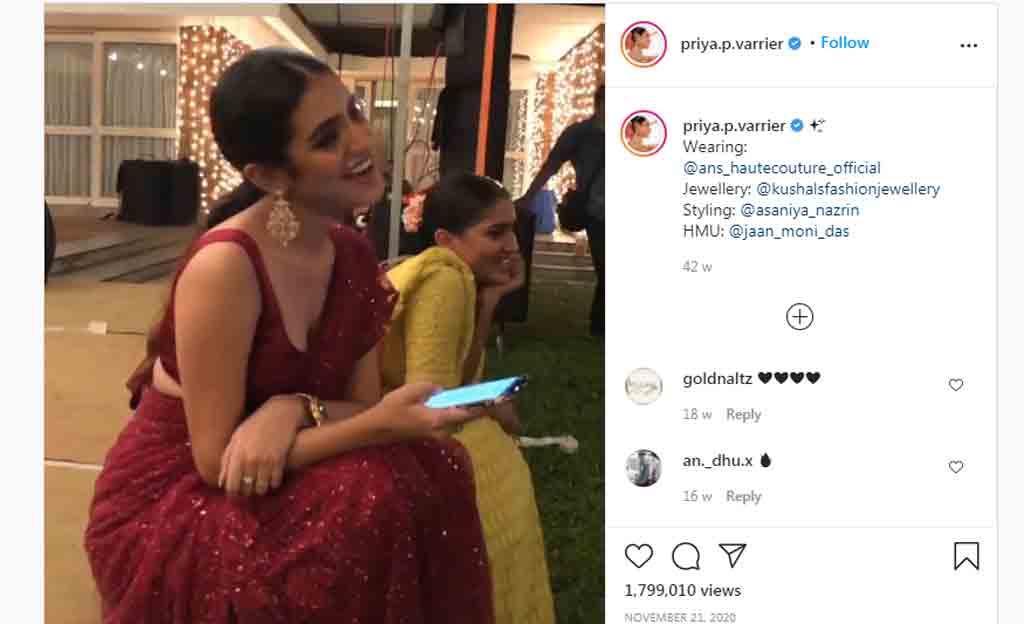 Priya Prakash Varrier | ప్రియా వారియ‌ర్ పాట‌కు ఫిదా అవ్వాల్సిందే..వీడియో వైర‌ల్