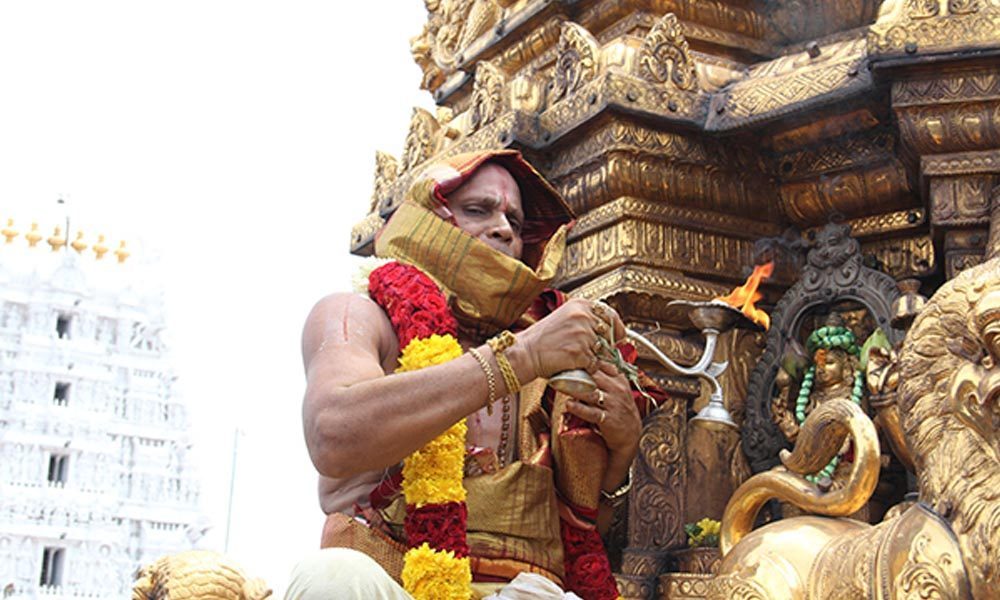 Tiruchanur | పద్మావతి అమ్మవారి ఆలయంలో శాస్త్రోక్తంగా పవిత్ర సమర్పణ