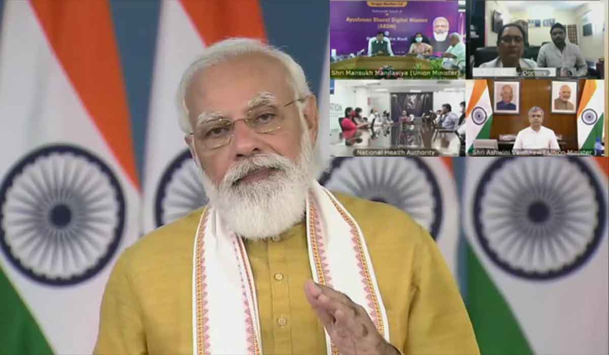 ప్ర‌తి భార‌తీయుడికి డిజిట‌ల్ హెల్త్ ఐడీ : ప్ర‌ధాని మోదీ