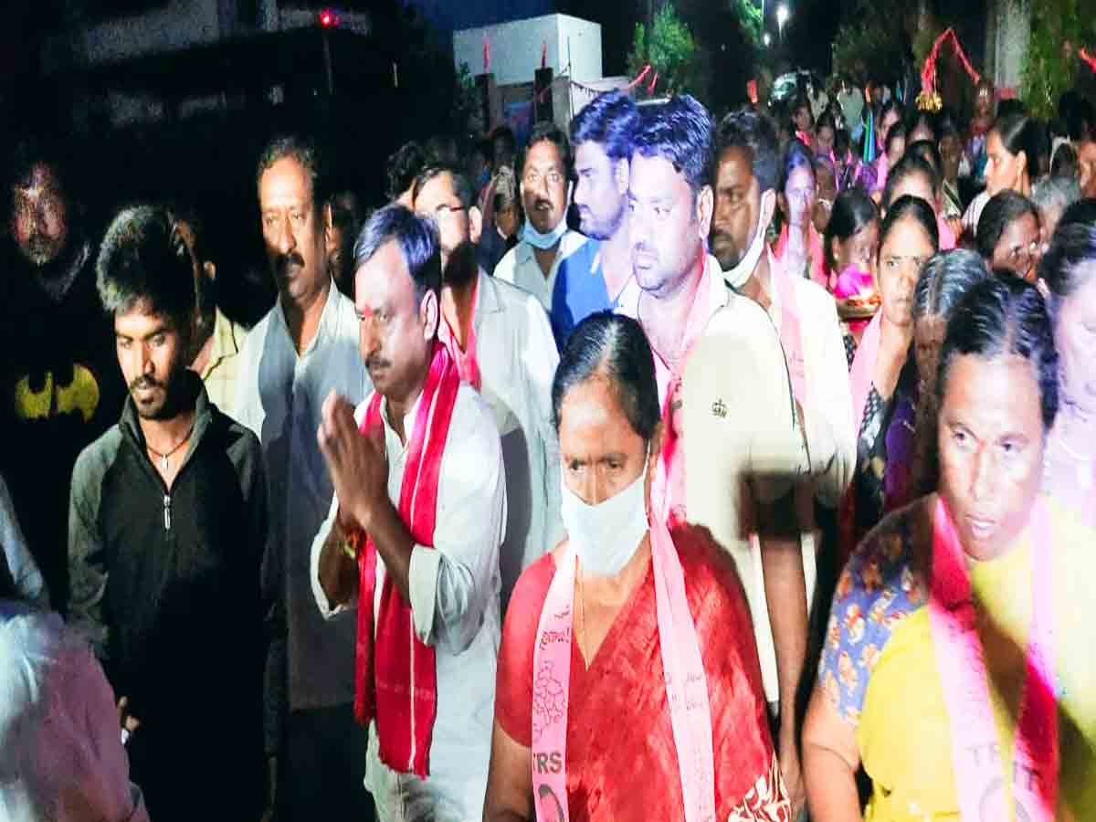 Huzurabad |హుజురాబాద్ లో గెల్లు శ్రీనివాస్ ఇంటింటి ప్రచారం..