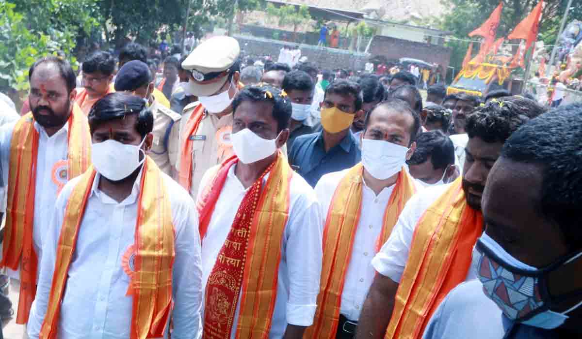 నల్లగొండలో శోభాయాత్రను ప్రారంభించిన మంత్రి జగదీష్‌ రెడ్డి