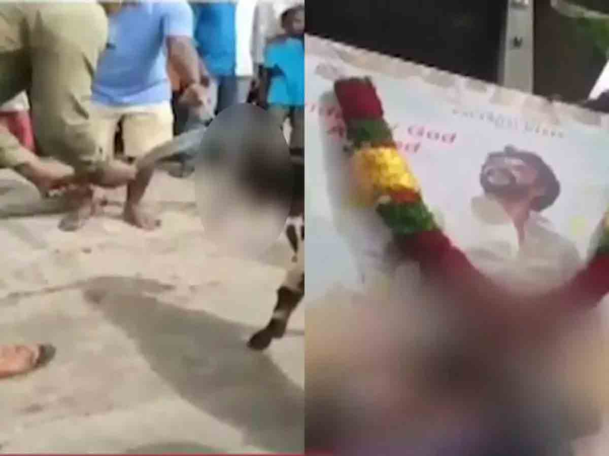 Rajinikanth: ర‌జనీకాంత్ పోస్ట‌ర్‌కి ర‌క్తాభిషేకం.. వైర‌ల్‌గా మారిన వీడియో