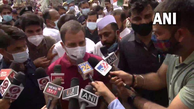 మాతా వైష్ణోదేవి ఆల‌యంలో రాహుల్ పూజ‌లు