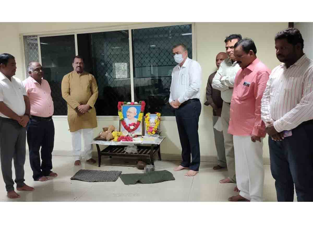 మార్క్​‍ఫెడ్‌ కార్యాలయంలో గాంధీ జయంతి