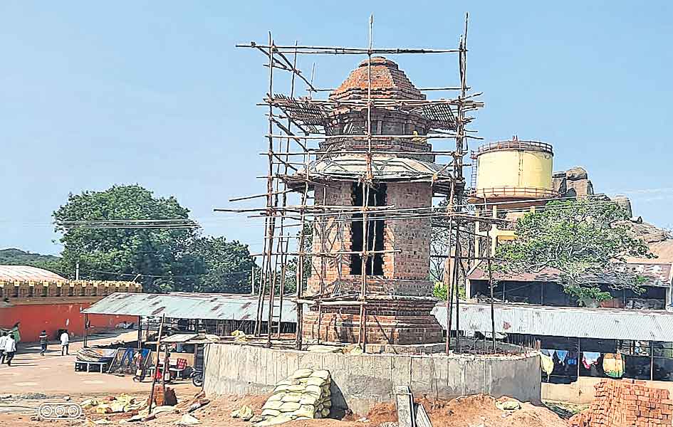 కొండగట్టులో చకచకా రామకోటి స్తూపం