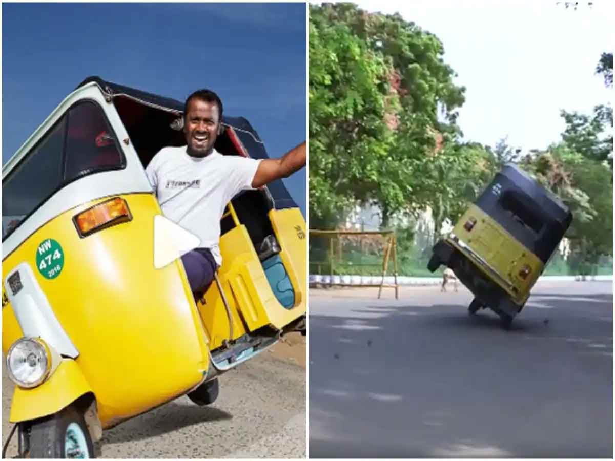 Guinness Record : రెండు చక్రాలపై మూడు చక్రాల బండి.. చెన్నై వాసి గిన్నీస్‌ రికార్డ్‌