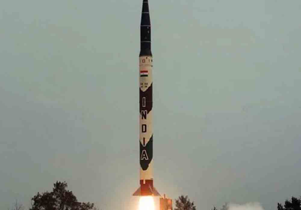 Agni-5 ballistic missile | అగ్ని-5 మిస్సైల్‌ పరీక్ష విజయవంతం