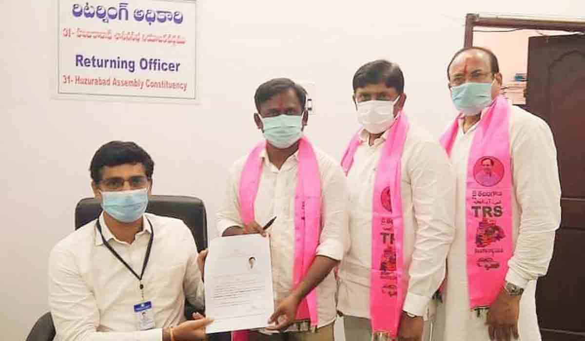 Huzurabad | నామినేషన్ వేసిన ఉద్య‌మాల‌బిడ్డ గెల్లు శ్రీ‌నివాస్ యాద‌వ్‌