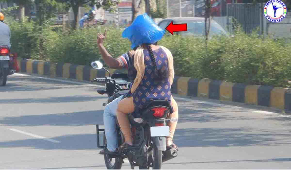 క‌వ‌ర్ కాదు.. హెల్మెట్ ధ‌రించండి.. సైబ‌రాబాద్ పోలీసుల ట్వీట్