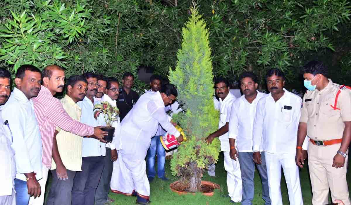 గ్రీన్ ఇండియా చాలెంజ్లో మొక్కలు నాటిన మంత్రి నిరంజన్రెడ్డి