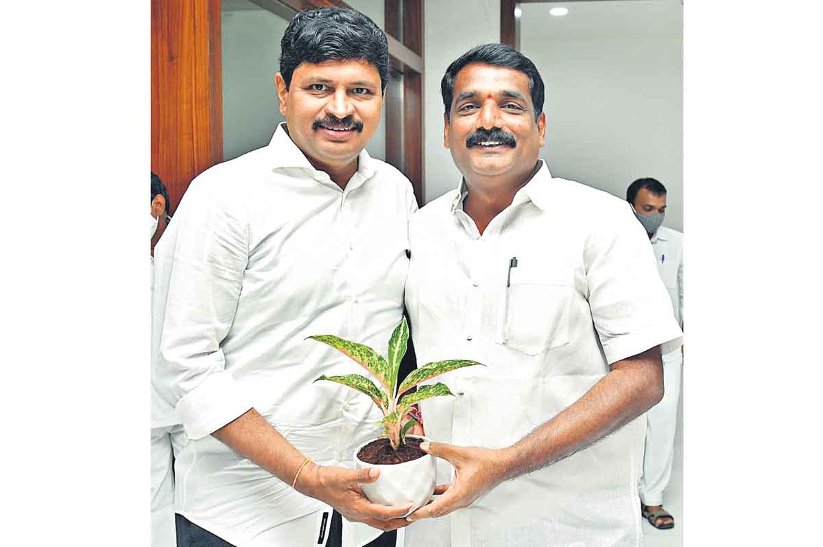 టీఆర్‌ఎస్‌ఎల్పీలో గ్రీన్‌ చాలెంజ్‌