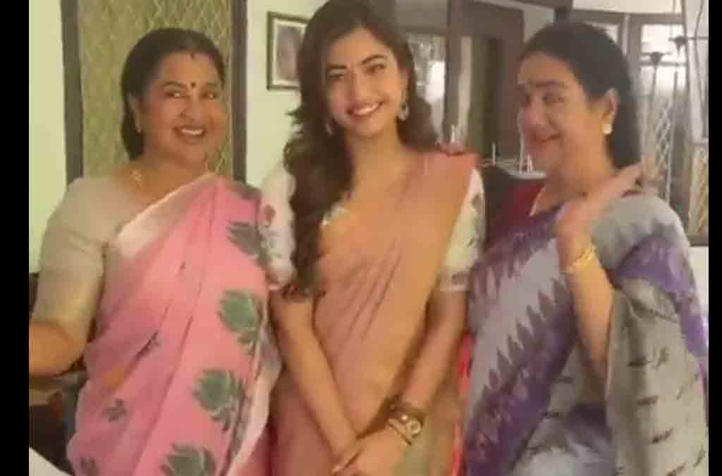 Rashmika Mandanna | ర‌ష్మిక‌తో రాధిక‌, ఊర్వ‌శి డ‌బ్ స్మాష్ వీడియో వైర‌ల్