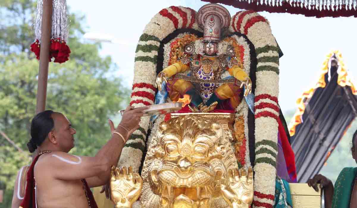 సింహ వాహనంపై దర్శనమిచ్చిన శ్రీవారు